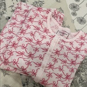 Brand New CharterClub Pink and Red Bow Pajama Set